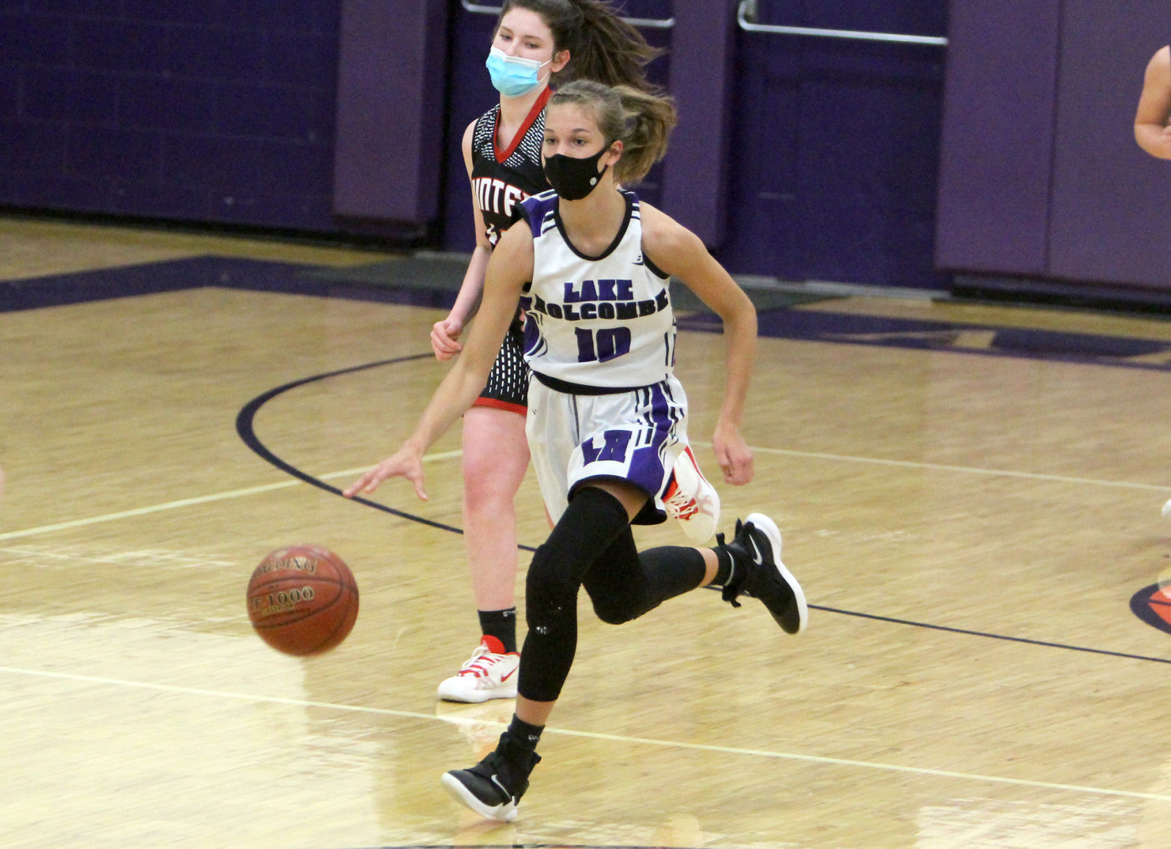 Winter at Lake Holcombe girls basketball 1-5-21